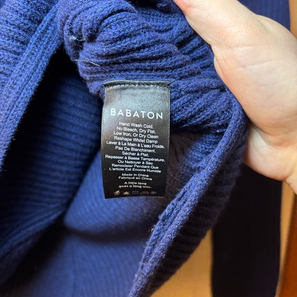 Babaton Chalmers Mock Neck Wool Blend Cropped Sweater - Picture 5 of 9